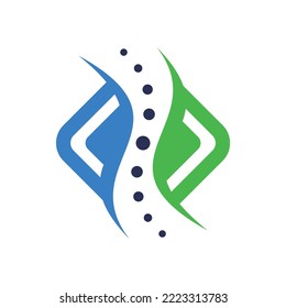 Chiropractic Concept Logo Design Template 