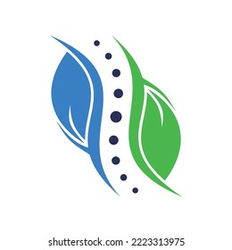 Chiropractic Concept Logo Design Template 