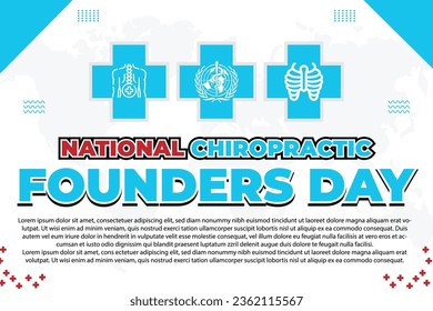 Chiropractic Founders Day – September 18, 2023, Color changeable, Illustrator Eps File, Suitable for use in print or social media. Get it now at shutterstock.