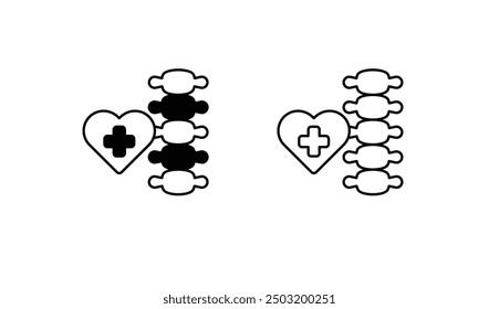 Diseño de icono quiropráctico con fondo blanco Ilustración de stock