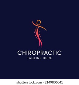 Chiropractic icon logo design Premium Vector