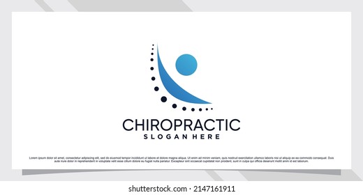 Chiropractic icon logo template with creative concept