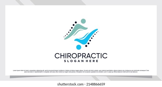 Chiropractic Symbol-Logo-Vorlage mit kreativem Konzept