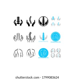 Chiropractic icon symbol vector illustration