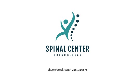 Chiropractic icon vector logo design with creative unique fresh concept Premium Vector