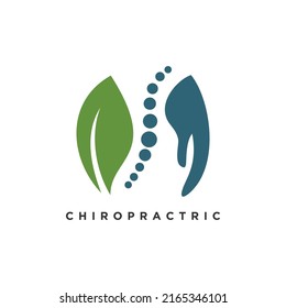 Chiropractic icon vector with modern element concept logo design Premium Vector