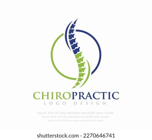 Chiropractic logo or backbone spine logo