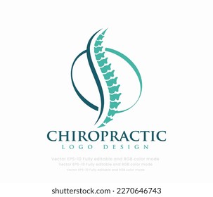 Chiropractic logo or backbone spine logo