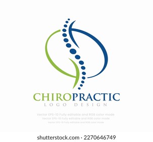 Chiropractic logo or backbone spine logo