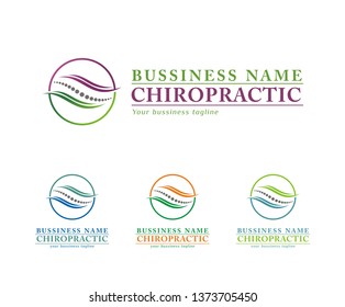 Chiropractic logo concept with round shape