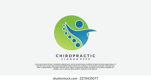 chiropractic logo design with creative concept