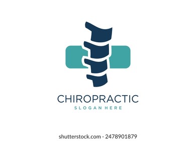 Chiropractic logo design element idea with creative concept high resolution vector