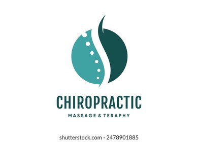 Chiropraktische Logo-Design-Element-Idee mit kreativem Konzept hochauflösende Vektorgrafik