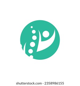Icono de diseño de logotipo quiropráctico con concepto creativo moderno