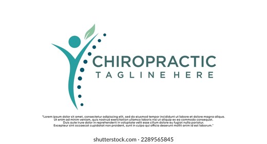 Chiropractic logo design ilustrator vector unique concept Premium Vector