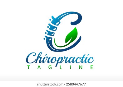 Chiropractic logo design, letter c chiropractic logo, holistic logo, holistic chiropractic healing logo, green chiropractic, medical and healthcare, holistic clinic, c letter, naturopathic medicine