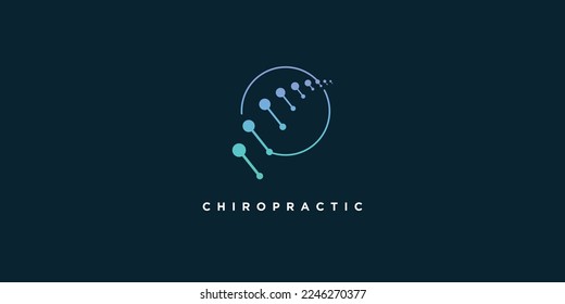 Chiropractic logo design with simple and creative concept