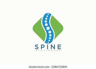 chiropraktisches Logo-Design mit Wirbelsäulenkonzept