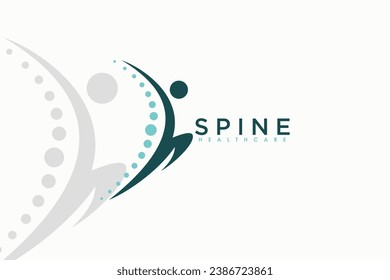 chiropractic logo design with spine concept