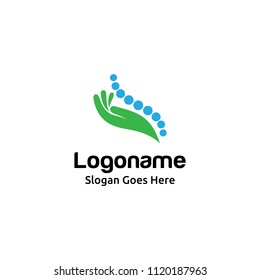 Chiropractic logo design. Spine logo template. Spinal Symbol