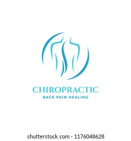 Chiropractic Logo Design. Spine Logo Template. Spinal Icon. Backbone Icon. Physio Therapy