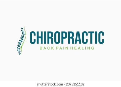 Chiropractic logo design. Spine logo template