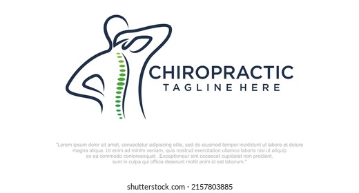 Chiropractic logo design. Spine logo template. Spinal icon. Backbone icon related to Physio therapy