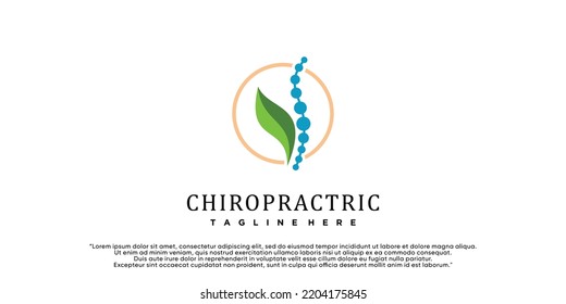 Chiropractic logo design spine logo template spinal icon backbone icon related to physio therapy Premium Vector