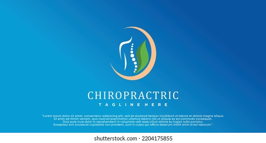 Chiropractic logo design spine logo template spinal icon backbone icon related to physio therapy Premium Vector
