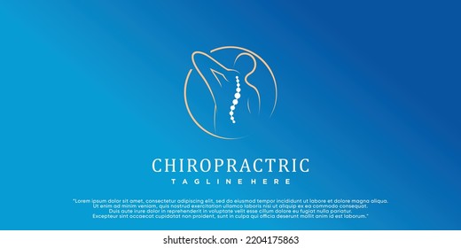 Chiropractic logo design spine logo template spinal icon backbone icon related to physio therapy Premium Vector