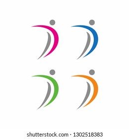 Chiropractic Logo Design Template Illustration Vector