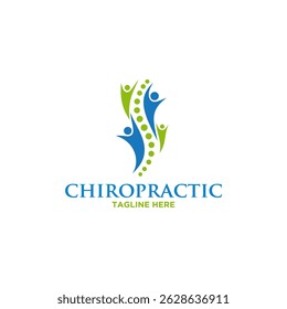 Chiropractic logo, design template. Trendy style, vector eps 10