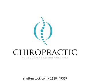 Chiropractic Logo Design Template Vector