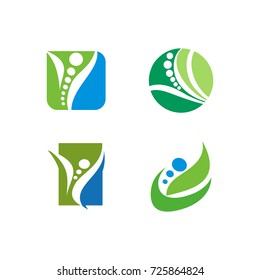 Chiropractic logo design template vector