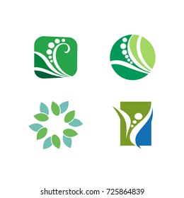 Chiropractic logo design template vector