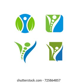 Chiropractic logo design template vector