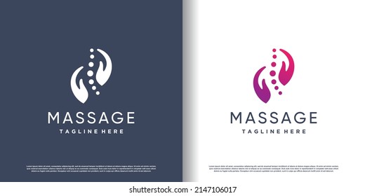 Chiropractic logo design vector with creative abstract concept