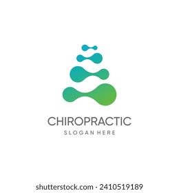 Chiropractic logo design vector icon for business with creative concept idea