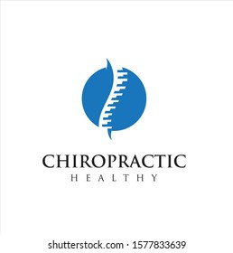 Chiropractic Logo Design Vector Illustration  . Pain Logo  . Spine Care Logo . Bone ,orthopedic , Chiropractic Wellness Center .