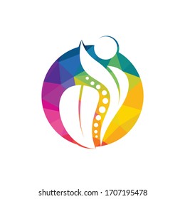 Chiropractic Logo Design Vector illustration. Spine care logo. Bone , orthopedic , Chiropractic Wellness Center.	