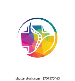 Chiropractic Logo Design Vector illustration. Spine care logo. Bone , orthopedic , Chiropractic Wellness Center.	