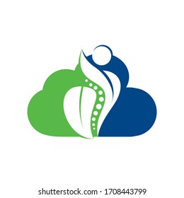 Chiropractic Logo Design Vector illustration. Spine care logo. Bone , orthopedic , Chiropractic Wellness Center.	