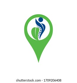 Chiropractic Logo Design Vector illustration. Spine care logo. Bone , orthopedic , Chiropractic Wellness Center.	