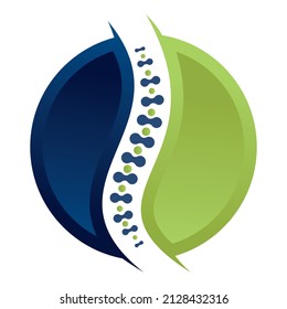 Chiropractic Logo Design Vector illustration.  Spine care logo.