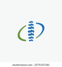 Chiropractic Logo Design Vector illustration. Spine care logo fully editable vector template