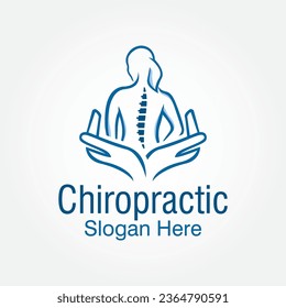 chiropractic logo design vector template, spine logo, physiotherapy logo design