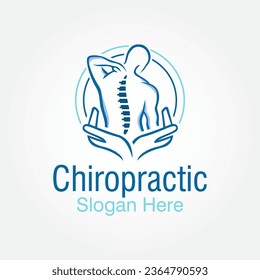 chiropractic logo design vector template, spine logo, physiotherapy logo design