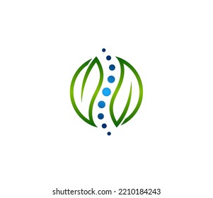 Logo quiropráctico. Plantilla de diseño del logotipo del vector