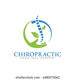 Vector de diseño de iconos con logotipo quiropráctico