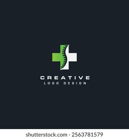 Chiropractic logo icon flat vector design